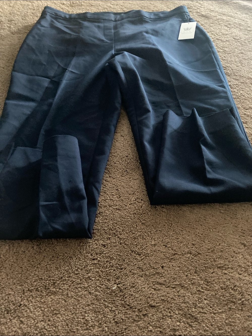 Chaus Navy Straight-Leg Women's Dress Pants size large